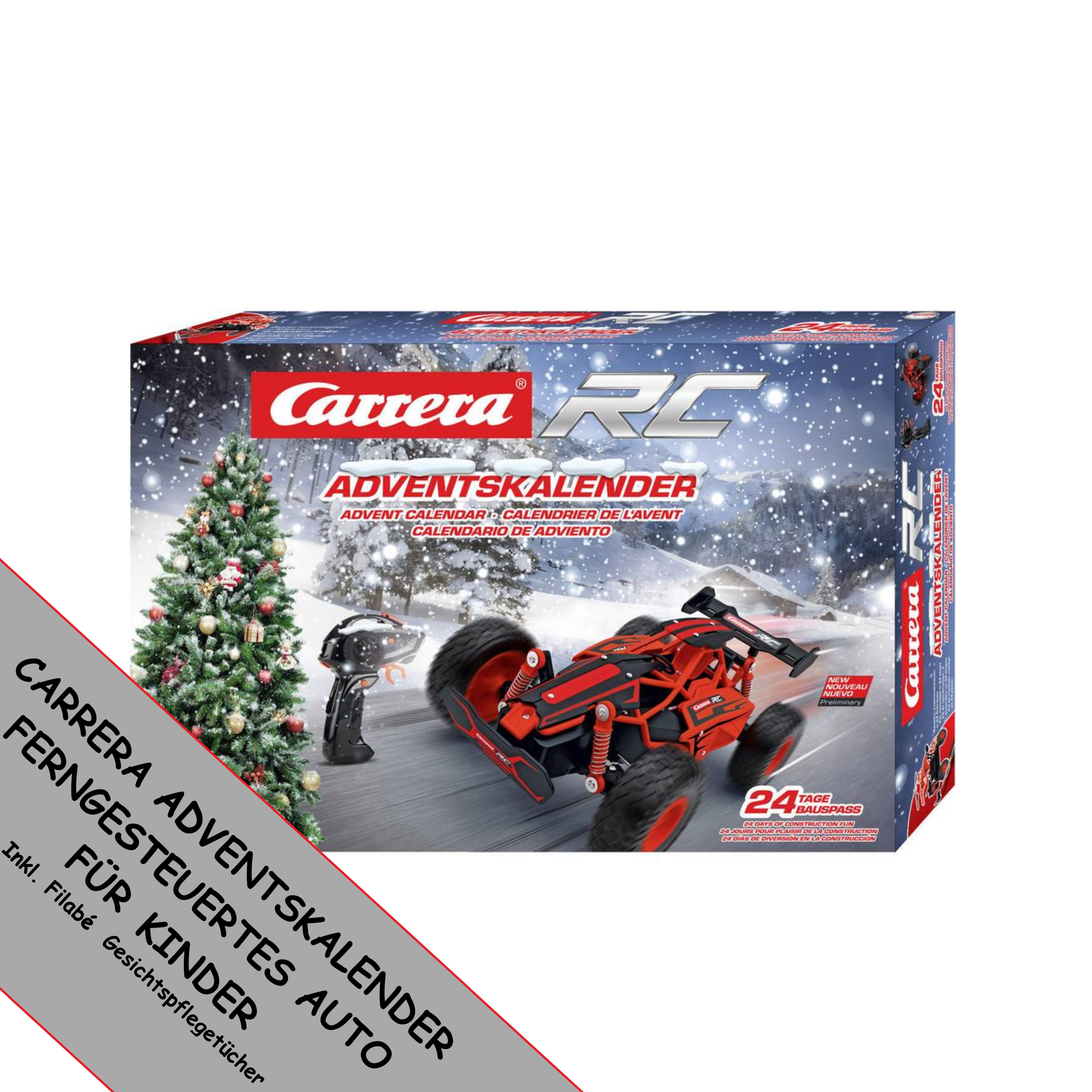 Carrera Adventskalender 2021 Autokalender Weihnachtsgeschenk für Jungs & Mädchen